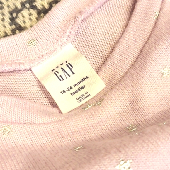 Gap Purple Top with Balloon Sleeves and Foil Starts Size 18-24M - Picture 2 of 3